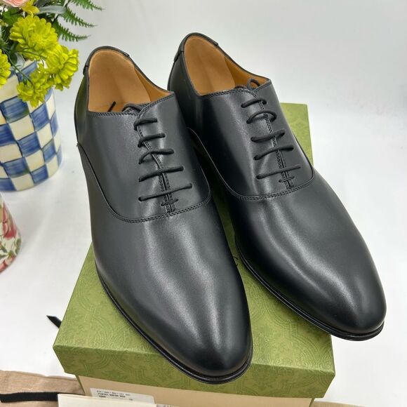Men's Gucci, leather lace up Oxford size 13 made in Italy - Picture 1 of 12